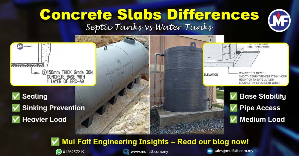 Mui Fatt Engineering Insights - Concrete Slabs for Water vs Septic Tanks