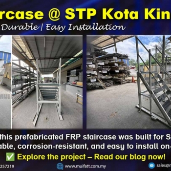 FRP Staircase for Sewage Treatment Plant in Kota Kinabalu