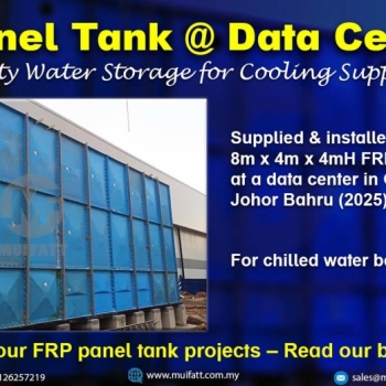 2025 FRP Sectional Water Tank Supply to Johor Data Center