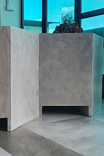 FRP custom planter box with concrete texture finish for outdoor landscaping at Tasek Central Courtyard, 2025