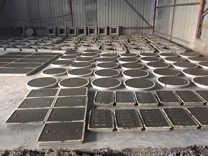 Concrete Manhole Cover Manufacturing - Concrete Curing Process