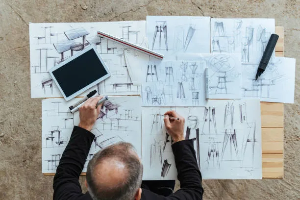 Industrial Designer sketching a Product Concept