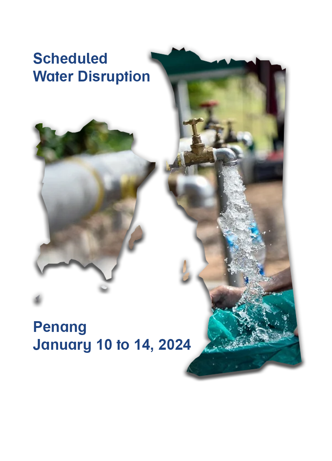 10 to 14 January 2024, Scheduled Water Disruption in Penang, PBAPP announcement