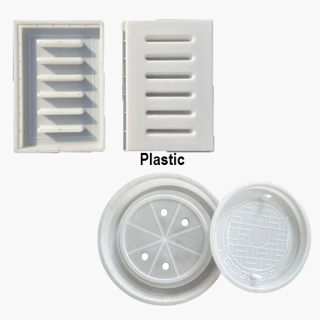Plastic concrete mold for lightweight and versatile concrete forming