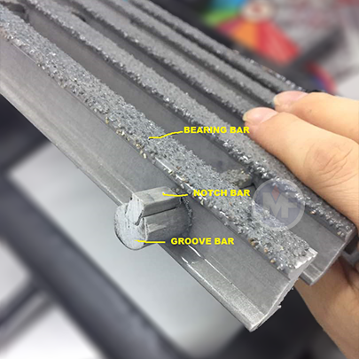 Pultruded Grating with Notch, Groove and Bearing Bar highlight