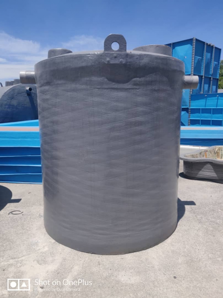 FRP Biofilter Wastewater Treatment System 15 PE (Vertical)