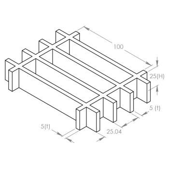 MG 25-100 Custom size (Long/Grating Only)