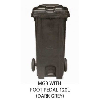 MGB120 Mobile Garbage Bin 120L with Foot Pedal (Dark Grey)