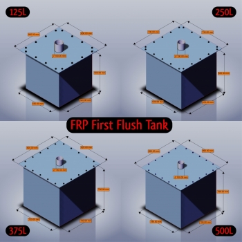 FRP Fiberglass First Flush Tank 125 Liter