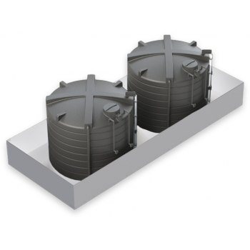 Fiberglass reinforced plastics double containment tank